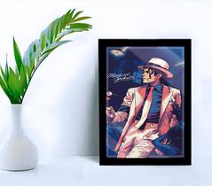 Quadro Decorativo Michael Jackson Closet C/ Moldura e Vidro Quadro Decorativo Michael Jackson Closet C/ Moldura e Vidro