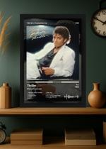 Quadro Decorativo Michael Jackson Thriller (Dark) Com Vidro Tamanho:21cm x 30cm (A4)