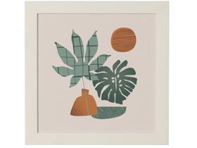 Quadro Decorativo Mid Century Plantas 24x24cm - Design Up Living