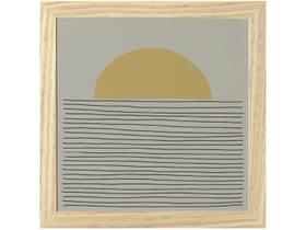 Quadro Decorativo Mid Century Sol Linhas - 23,5x23,5cm Design Up Living