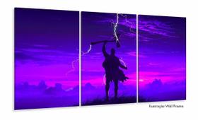 Quadro Decorativo Mijonir Thor8 3 peças 120x60 cm em tecido