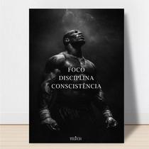 Quadro Decorativo Mike Tyson Motivação Foco Disciplina Qualidade Premium 40x28cm