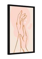 Quadro decorativo - minimalista mãos mulher delicada Quadro decorativo - minimalista mãos mulher delicada