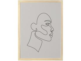 Quadro Decorativo Minimalistas Rosto Linhas