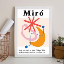 Quadro Decorativo Miró - Museum of Modern Art 45x34cm - com vidro Quadro Decorativo Miró - Museum of Modern Art 45x34cm - com vidro