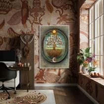 Quadro Decorativo Místico Árvore Da Vida - 70x50cm Quadro Decorativo Místico Árvore Da Vida - 70x50cm
