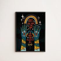Quadro Decorativo Místico Dont Quit 45x34cm - com vidro