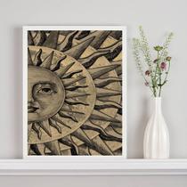 Quadro Decorativo Mistico Sol - Metade 33x24cm - com vidro