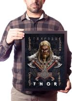 Quadro Decorativo Mitologia Nórdica Arte Viking Thor