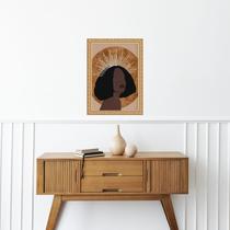Quadro Decorativo Moça Negra 33x24cm - com vidro
