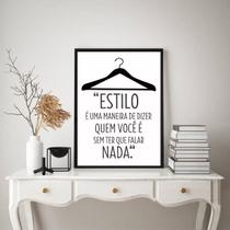 Quadro Decorativo Moda - Estilo 33x24cm - com vidro