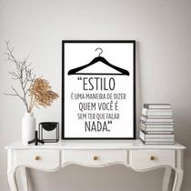 Quadro Decorativo Moda - Estilo 45X34Cm - Com Vidro