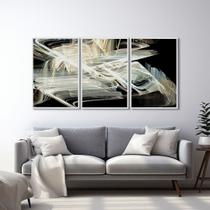 Quadro Decorativo Modelo Abstrato Luz com 3 telas para Quarto Banheiro Escritório