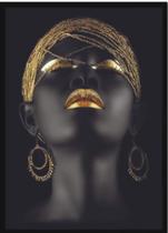 Quadro Decorativo Modelo Africana Gold Tam: 90X60
