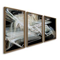 Quadro Decorativo Modelo Luzes em Movimento 3 Telas 60x90 para Quarto Banheiro Escritório Quadro Decorativo Modelo Luzes em Movimento 3 Telas 60x90 para Quarto Banheiro Escritório