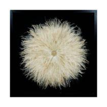 Quadro Decorativo Moderno Design Pluma Redonda Moldura Preta Quadro Decorativo Moderno Design Pluma Redonda Moldura Preta