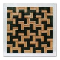 Quadro Decorativo Moderno Marrom e Preto Geometrico