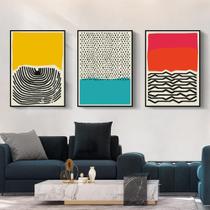 Quadro decorativo moderno multicolorido abstrato geométrico