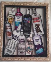 Quadro Decorativo Moldura 30x30cm Bebidas Quadro Decorativo Moldura 30x30cm Bebidas