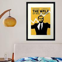 Quadro Decorativo Moldura Com Vidro Lobo De Wall Street - Tribos