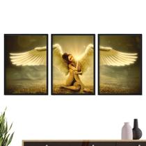 Quadro Decorativo Moldura Mulher Asas de Anjo Woman Sala Quarto
