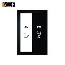 Quadro Decorativo Moldura Pintada Gel Am Coffe Pm Wine 30x20 Mdf Adesivado Quadro Decorativo Moldura Pintada Gel Am Coffe Pm Wine 30x20 Mdf Adesivado