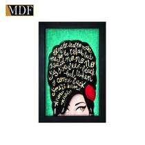 Quadro Decorativo Moldura Pintada Gel Amy Winehouse 30x20 Mdf Adesivado
