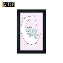 Quadro Decorativo Moldura Pintada Gel Elefantinho Durmindo 30x20 Mdf Adesivado Quadro Decorativo Moldura Pintada Gel Elefantinho Durmindo 30x20 Mdf Adesivado