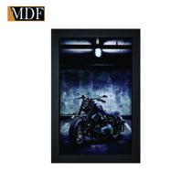 Quadro Decorativo Moldura Pintada Gel Harley Davidson 30x20 Mdf Adesivado