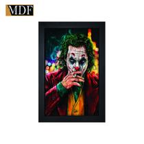 Quadro Decorativo Moldura Pintada Gel Joker Coringa 30x20 Mdf Adesivado