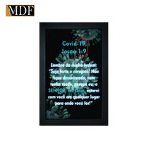 Quadro Decorativo Moldura Pintada Gel Josué 1:9 30x20 Mdf Adesivado