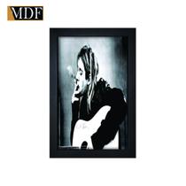 Quadro Decorativo Moldura Pintada Gel Kurt Cobain 30x20 Mdf Adesivado