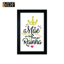 Quadro Decorativo Moldura Pintada Gel Mãe Um Titulo de Maior Rainha 30x20 Mdf Adesivado Quadro Decorativo Moldura Pintada Gel Mãe Um Titulo de Maior Rainha 30x20 Mdf Adesivado