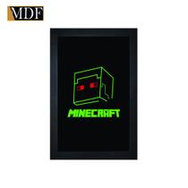 Quadro Decorativo Moldura Pintada Gel Minecraft 30x20 Mdf Adesivado Quadro Decorativo Moldura Pintada Gel Minecraft 30x20 Mdf Adesivado