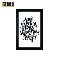 Quadro Decorativo Moldura Pintada Gel Que Os Dias Felizes Sejam Mais Longos 30x20 Mdf Adesivado