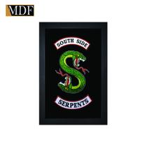 Quadro Decorativo Moldura Pintada Gel South Side Serpents 30x20 Mdf Adesivado