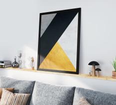 Quadro Decorativo Moldura Preta 30x40cm Abstract Gold