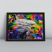 Quadro Decorativo Moldura Preta 30x40cm Águia Modelo 4 Quadro Decorativo Moldura Preta 30x40cm Águia Modelo 4
