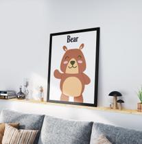 Quadro Decorativo Moldura Preta 30x40cm Bear Quadro Decorativo Moldura Preta 30x40cm Bear