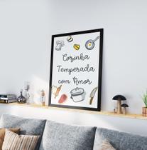 Quadro Decorativo Moldura Preta 30x40cm Cozinha Temperada Quadro Decorativo Moldura Preta 30x40cm Cozinha Temperada