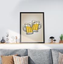 Quadro Decorativo Moldura Preta 30x40cm Duble Beer