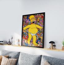 Quadro Decorativo Moldura Preta 30x40cm Homer Quadro Decorativo Moldura Preta 30x40cm Homer