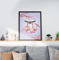 Quadro Decorativo Moldura Preta 30x40cm Japan Elements Quadro Decorativo Moldura Preta 30x40cm Japan Elements
