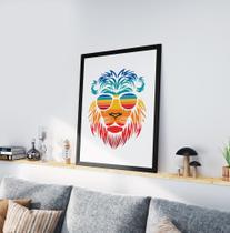 Quadro Decorativo Moldura Preta 30x40cm Lion Style Quadro Decorativo Moldura Preta 30x40cm Lion Style