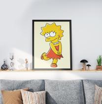 Quadro Decorativo Moldura Preta 30x40cm Lisa Simpsons Quadro Decorativo Moldura Preta 30x40cm Lisa Simpsons