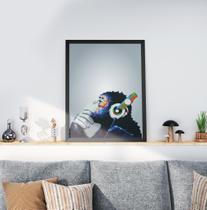 Quadro Decorativo Moldura Preta 30x40cm Monkey Music