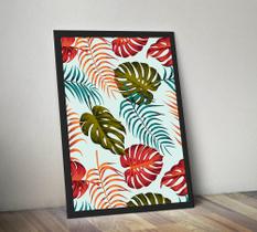 Quadro Decorativo Moldura Preta 30x40cm Monstera Mix Quadro Decorativo Moldura Preta 30x40cm Monstera Mix