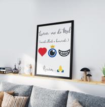 Quadro Decorativo Moldura Preta 30x40cm Oração Quadro Decorativo Moldura Preta 30x40cm Oração