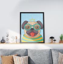 Quadro Decorativo Moldura Preta 30x40cm Pug Style Quadro Decorativo Moldura Preta 30x40cm Pug Style
