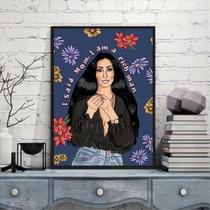 Quadro Decorativo Mom I Am A Rich Man Moldura Branca 45X34Cm